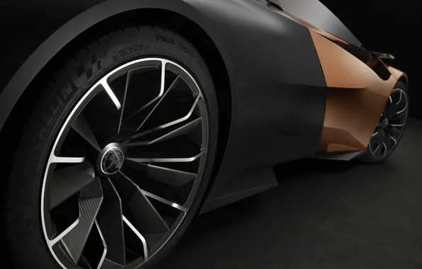 Картинка car, Concept, Peugeot, 2012, black, Onyx