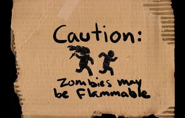 Картинка предупреждение, зомби, flammable, may be, caution, zombies, картон
