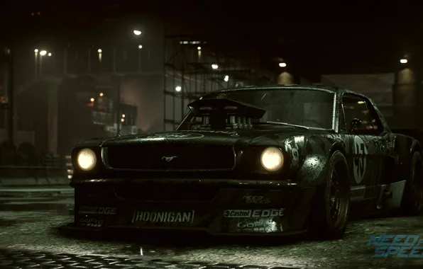 Картинка Mustang, Ford, Need for Speed, 1965, RTR, Ken Block, Game, 2015, Hoonicorn