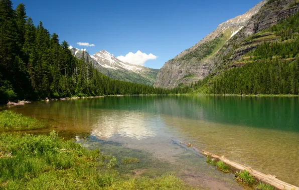 Картинка горы, озеро, Монтана, Glacier National Park, Глейшер, Montana, Avalanche Lake
