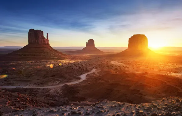 Картинка горы, пустыня, долина, landscape, panorama, arizona, monument valley