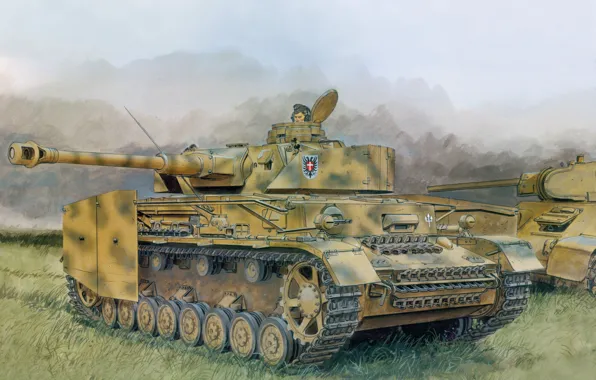Картинка рисунок, арт, танк, Pz.Kpfw.IV