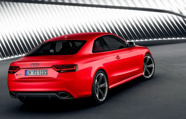 Картинка Audi, Красный, Машина, RS5, Диски, Купэ