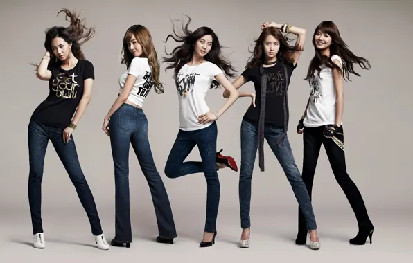 Картинка музыка, девушки, волосы, джинсы, группа, азиатки, южная корея, SNSD, So Nyeo Shi Dae, Girls Generation