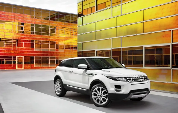 Картинка белый, внедорожник, Range Rover, Evoque 2011