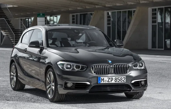 Картинка фото, Черный, BMW, Автомобиль, 2015, Металлик, Urban Line, 120d