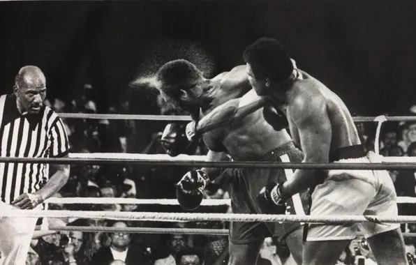 Картинка Спорт, бокс, удар, Muhammad Ali, поединок