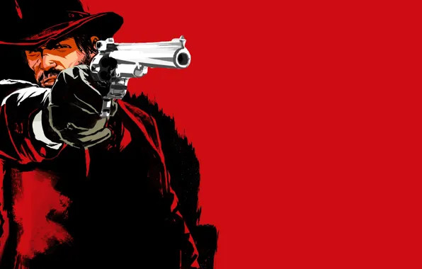 Картинка пистолет, револьвер, стрелок, Red Dead Redemption