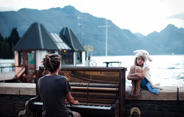 Картинка Закат, New Zealand, Sunset, Queenstown, Пианино, Piano, National, Geographic, Winner