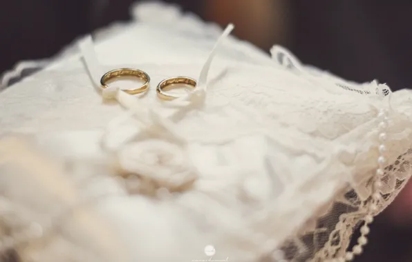Картинка кольца, два, свадьба, подушечка, помолвка