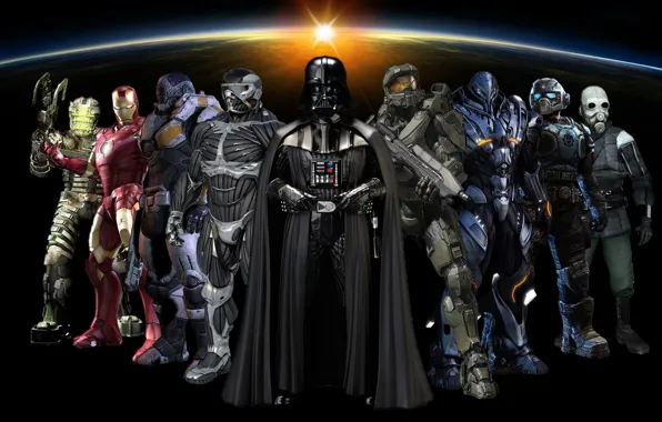 Картинка Star Wars, Crysis, Darth Vader, Halo, Space, Half Life, Hunter, Dead Space, Gears of War, …