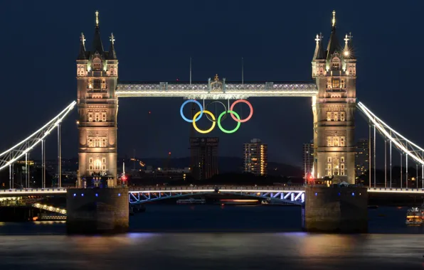 Картинка мост, река, Лондон, олимпиада, Темза, 2012, Tower Bridge, London