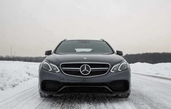 Картинка Зима, Снег, Mercedes, E63 AMG, S-Model, 4Matic