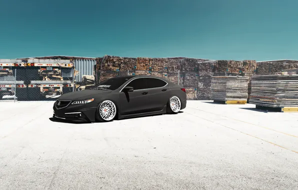 Картинка Car, Front, Grey, Acura, Stance, Low, TLX