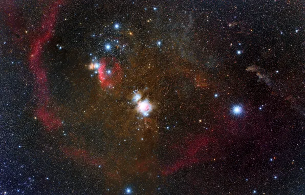 Картинка туманность, Ориона, в созвездии, Петля Барнарда, эмиссионная