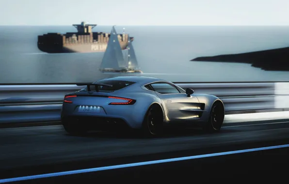 Картинка Aston Martin, скорость, ONE-77