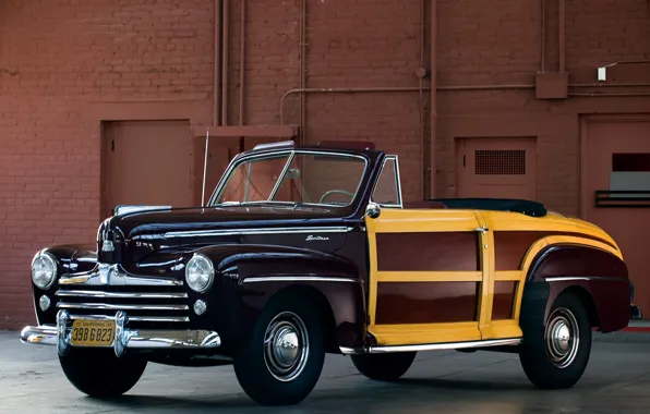 Картинка car, Ford, автомобиль, classic, Super, 1948, Convertible, Deluxe, Sportsman