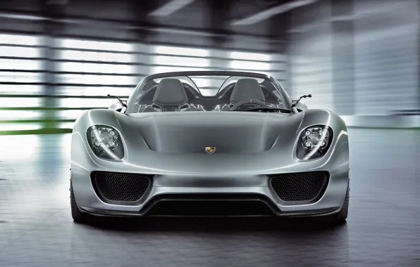 Картинка Concept, фары, Porsche, концепт, вид спереди, Spyder, 918