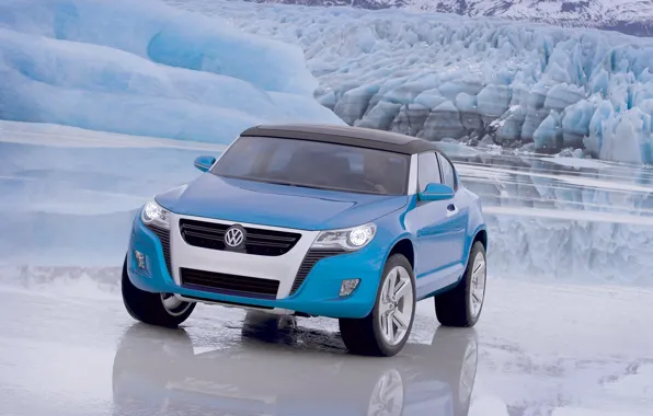 Картинка горы, лёд, Volkswagen, Concept A