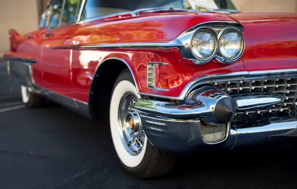 Картинка машина, красный, автомобиль, 1958, Cadillac Fleetwood 60 Special