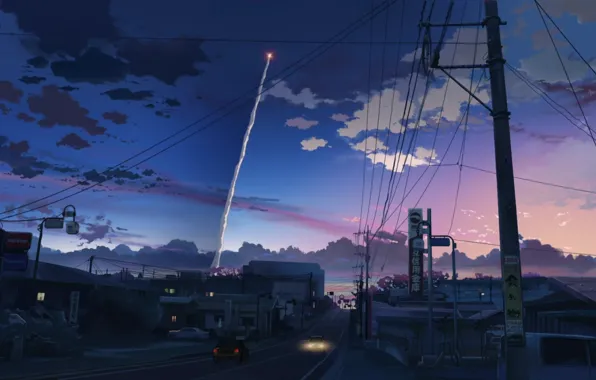 Картинка Scenery, Screenshot, Makoto Shinkai, 5 Centimeters Per Second
