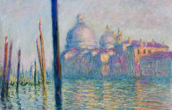 Картинка картина, городской пейзаж, Клод Моне, Гранд-Канал в Венеции