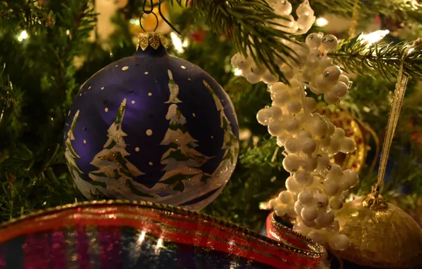 Картинка игрушки, елка, новый год, рождество
