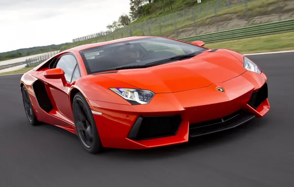 Картинка Lamborghini, красная, ламборджини, Aventador