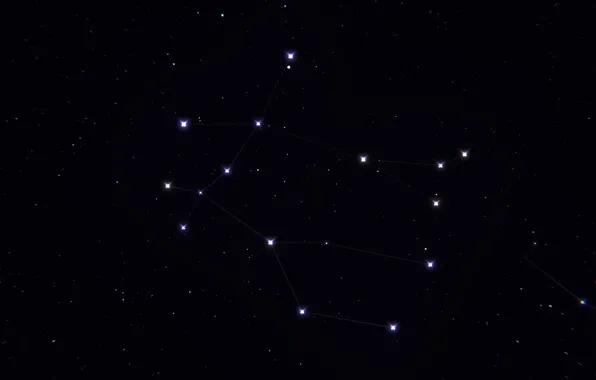 Картинка космос, звезды, знак зодиака, Близнецы