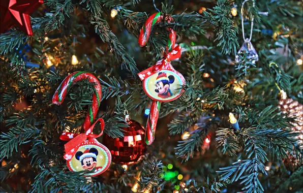 Картинка игрушки, елка, новый год, рождество, конфеты