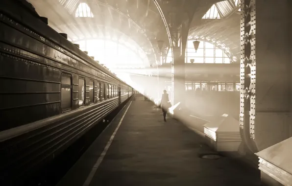 Картинка вокзал, поезд, Санкт-Петербург
