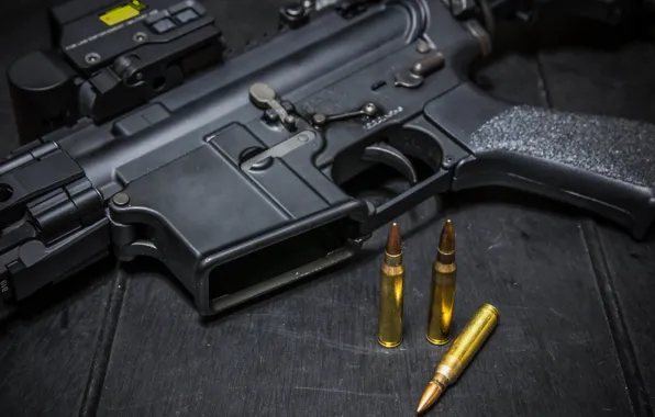 Картинка metal, bullets, assault rifle