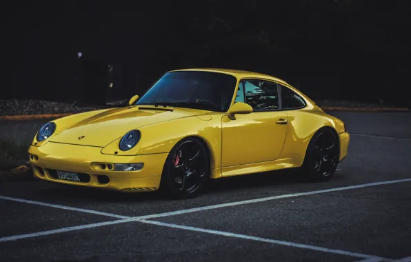 Картинка 911, Porsche, Yellow, 993