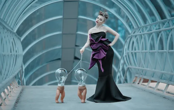 Картинка девушка, куклы, лампочки, Science Fiction Fashion
