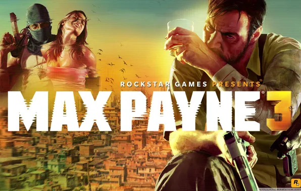Картинка выпивка, ak-47, desert eagle, max, rockstar games, Max Payne 3, payne