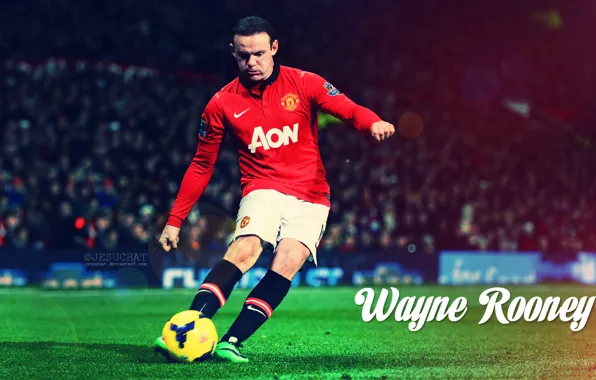 Картинка red, devil, football, Rooney, Wayne, Manchester united