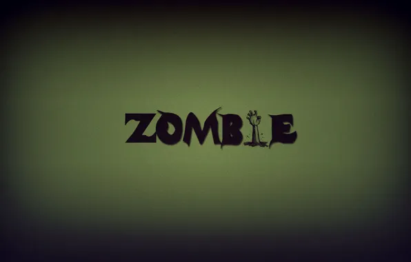 Картинка зеленый, надпись, рука, зомби, zombie