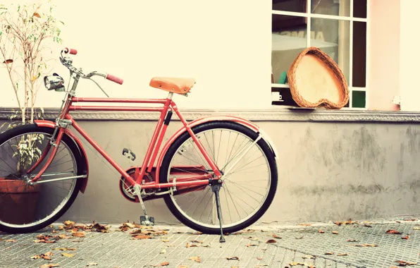 Картинка велосипед, сердце, love, vintage, heart, romantic