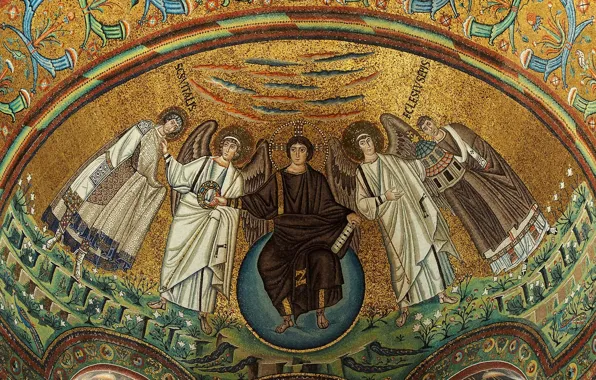 Картинка Italy, Ravenna, basilica of San Vitale, apse mosaic, built 547.A.D.