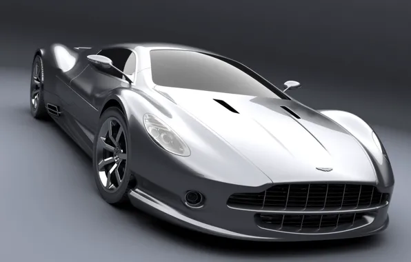 Картинка Aston Martin, серебро, концепт
