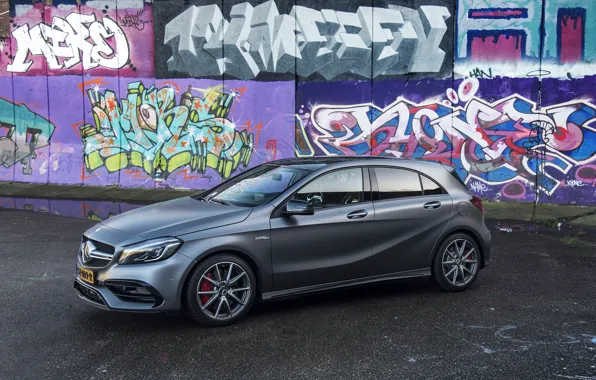 Картинка Mercedes, AMG, Turbo, A45, 2016, grafiti
