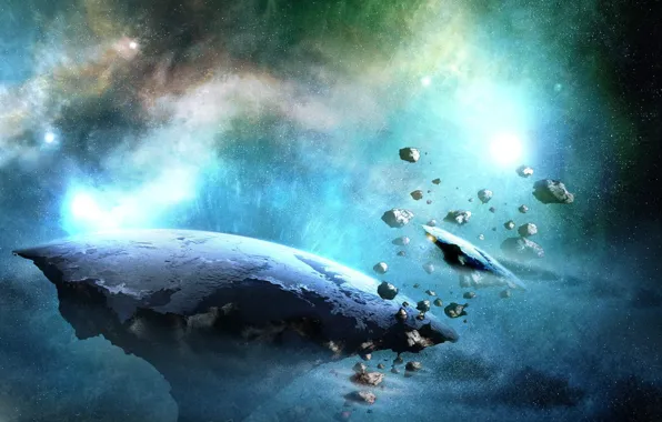 Картинка космос, пространство, комета