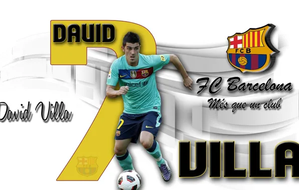 Картинка wallpaper, sport, football, David Villa, player, FC Barcelona, Mes Que un Club, More Then a …