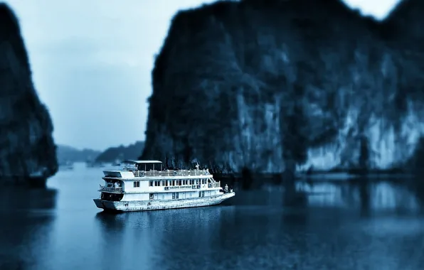 Картинка корабль, залив, вьетнам, Халонг
