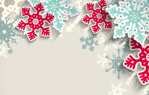 Картинка снежинки, фон, узоры, Новый год