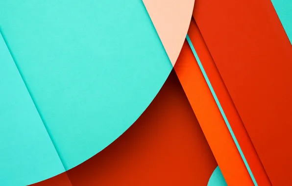 Картинка Orange, Circles, Blue, Design, Line, Lollipop, Minimalistic, Material, Android 5.0