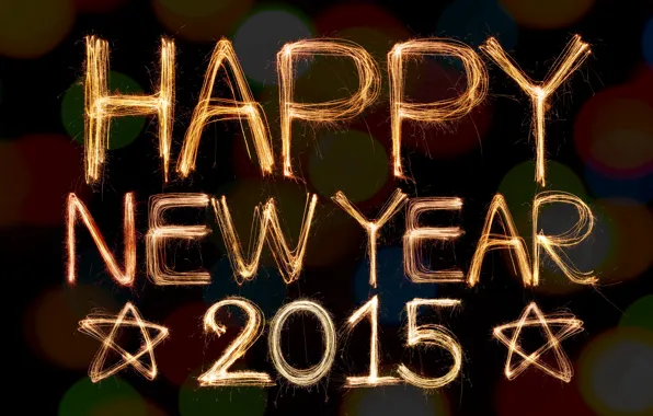 Картинка золото, салют, Новый год, New Year, Happy, 2015
