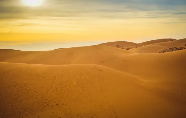 Картинка песок, солнце, закат, отдых, пустыня, desert, sunset, sun, sand, Vietnam, вьетнам, relaxation, муйне, MuiNe, муйнэ