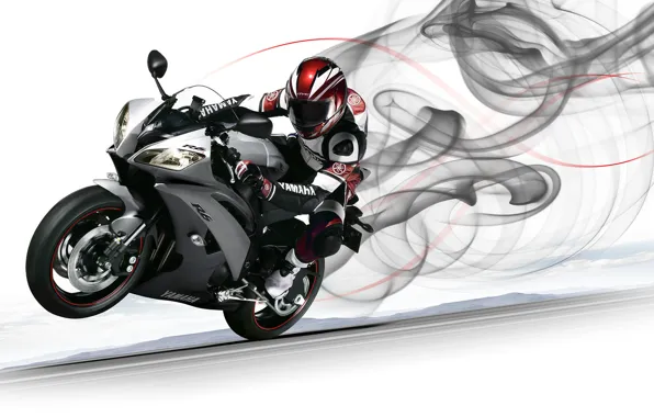Картинка мотоциклист, Yamaha, front, ямаха, YZF-R6, спортивный мотоцикл