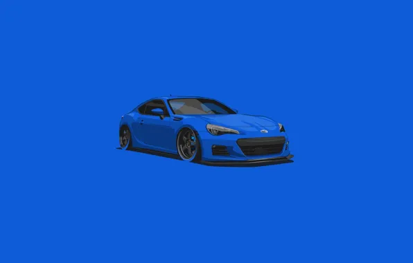 Картинка Subaru, Car, Blue, BRZ, Minimalistic